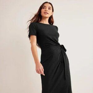 Boden Knot Front Dress - Black